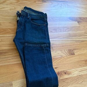 Dark Blue Denim Jeans, Slim Straight Fit